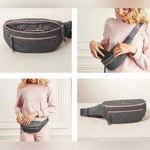 EUC- Stella & Dot Two Pocket Neoprene Fanny Pack / Belt Bag